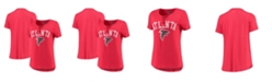 New Era Women's Red Atlanta Falcons Athletic Lace-Up T-shirt